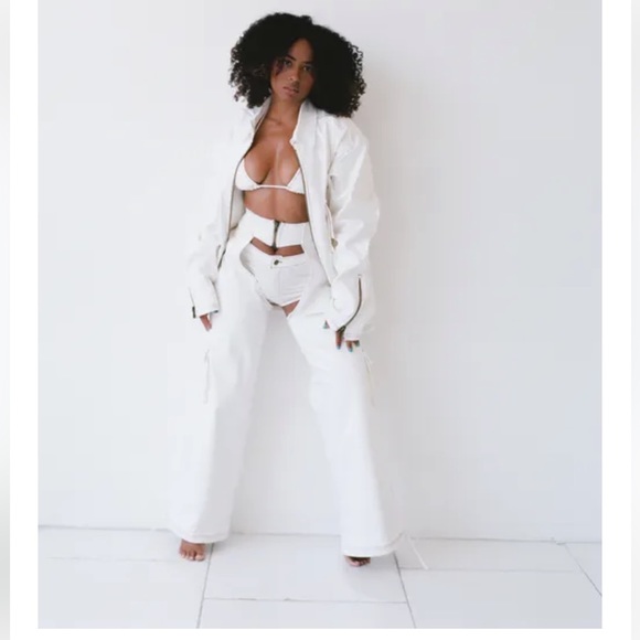 JEAN Machine Laina Rauma NWT szL bra Bralette triangle cropped  lainarauma denim - Picture 11 of 16